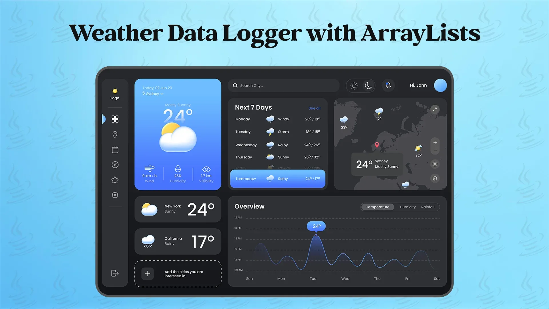 Wheather Data Logger with ArrayLists