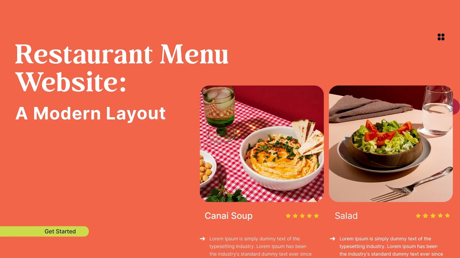 Restaurant Menu Website