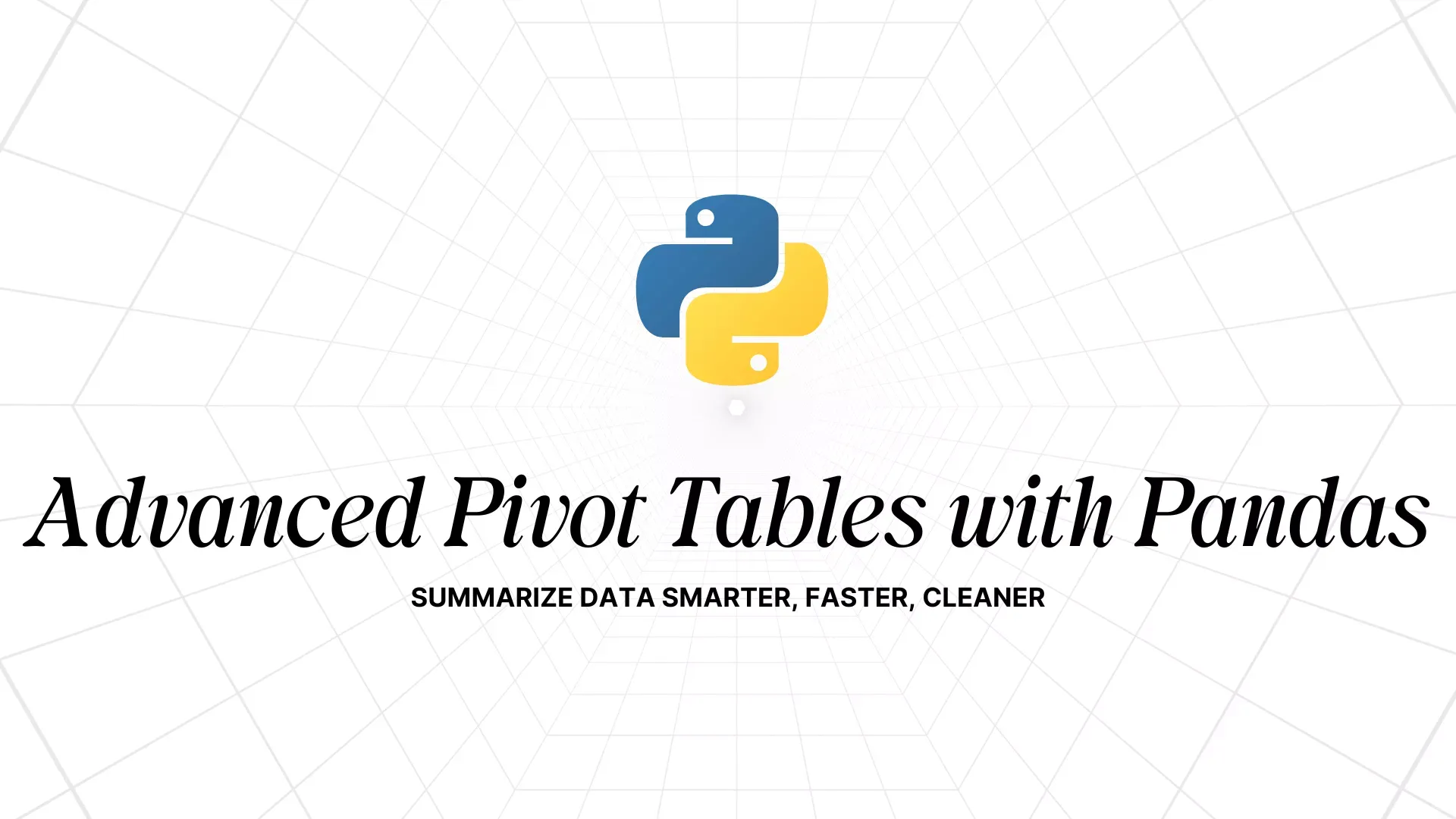 Advanced Pivot Table Essentials Workshop with Pandas