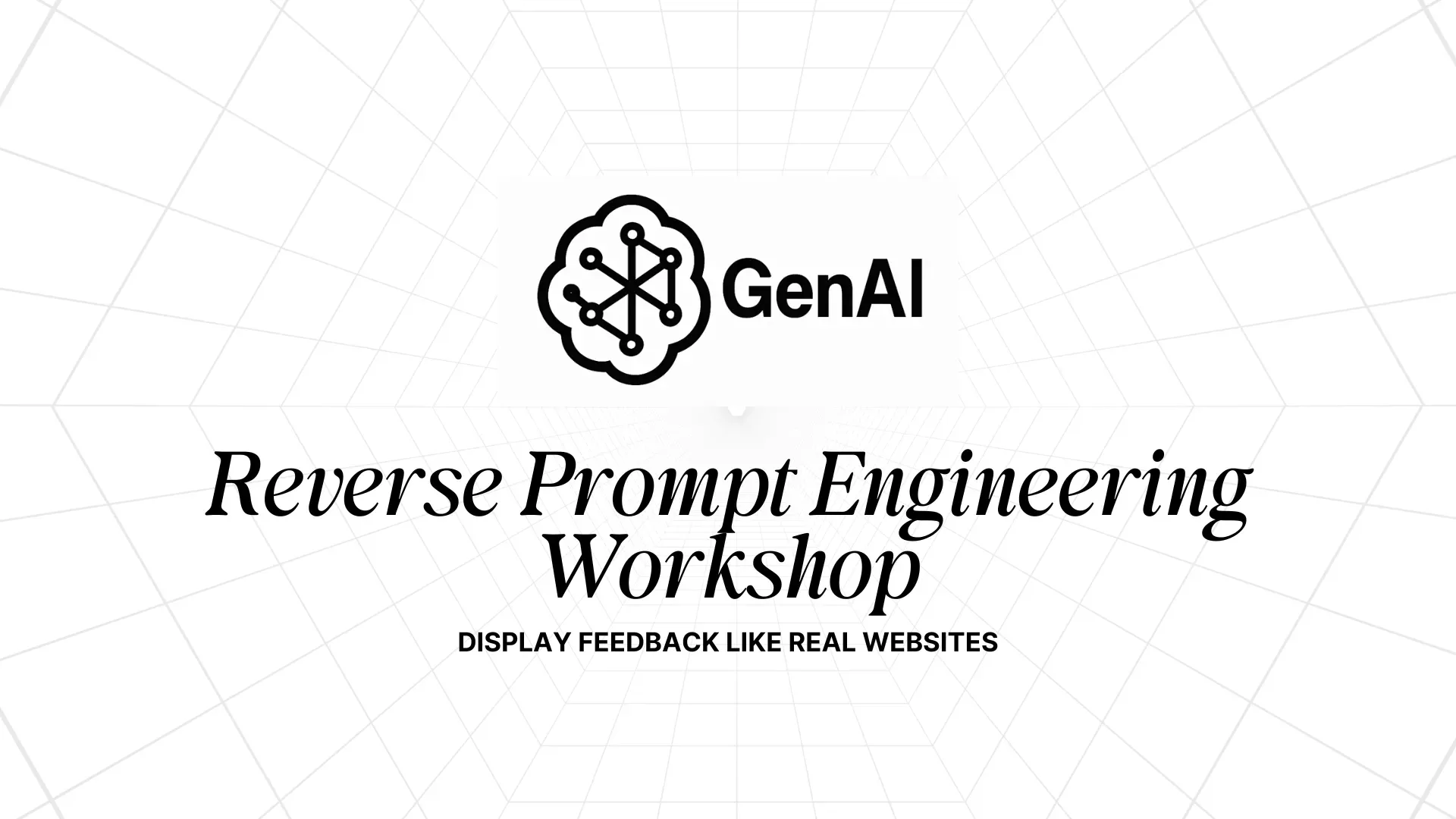 GenAI 101 Essentials: Reverse Prompt Engineering Workshop