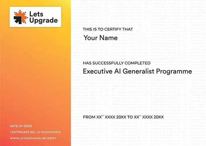 Template Certificate