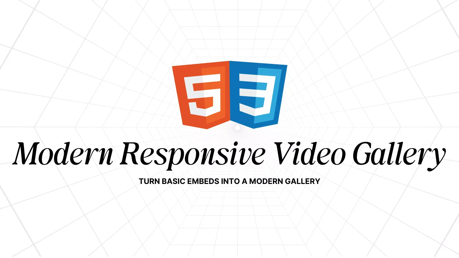 Modern Video Gallery Tutorial for Beginners